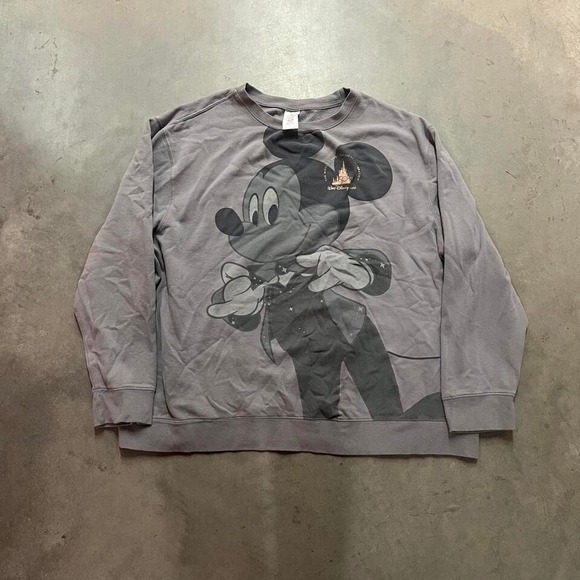 Y2K Oversized Full print Mickey‎ Mouse Disney Crewneck - Picture 1 of 4